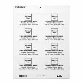 Centre aligné Business White Shipping Étiquette (Feuille entière)