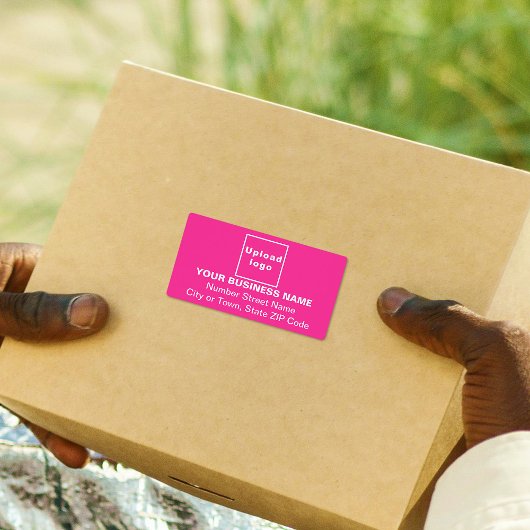Centre aligné Étiquette d'expédition rose