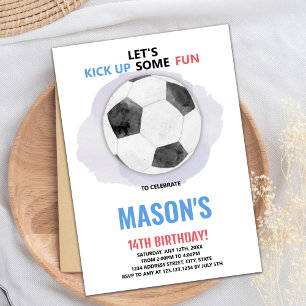 Centre Ball Soccer Invitation Anniversaire