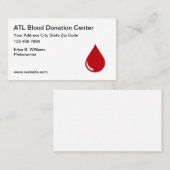 Centre de don de sang Cartes de visite phlébotomis (Devant / Derrière)