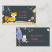 Centre de garderie Woodland Fox Cartes de visite (Devant / Derrière)