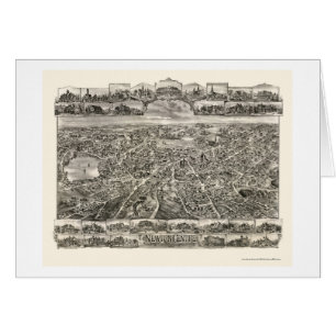 Centre de Newton, carte panoramique de mA - 1897