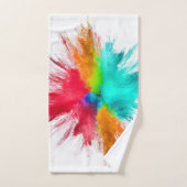 Centre de pièce d'art avec explosion de couleurs (Serviette à main)