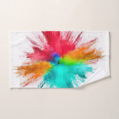 Centre de pièce d'art avec explosion de couleurs (Serviette à main)
