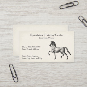 Centre équestre Carte de visite des tables d'équit