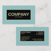 Centre Étiquette II - Noir avec Océan Vert et Crèm (Devant / Derrière)