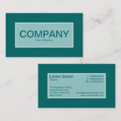 Centre Étiquette II - Vert clair avec Turquoise (Devant / Derrière)