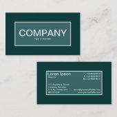 Centre Étiquette II - Vert mousse avec Vert foncé (Devant / Derrière)