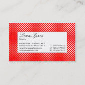 Centre Étiquette - Red Net Texture sur blanc (Dos)