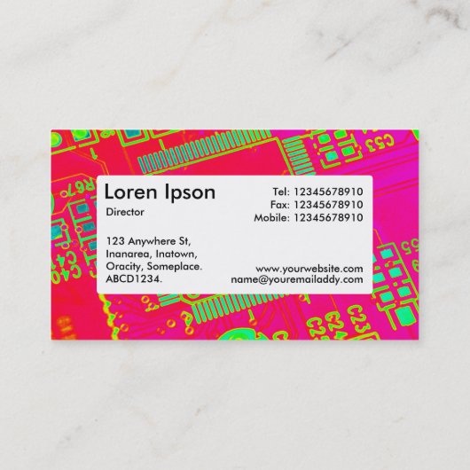 Centre Étiquette v4 - Circuitrie Abstraite colorée (Dos)