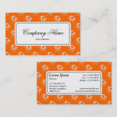 Centre Étiquette v5 - Chrysanthemum Motif Orange (Devant / Derrière)