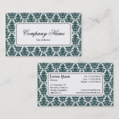 Centre Étiquette v5 - Dk Green Damask (Devant / Derrière)