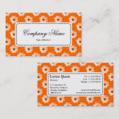 Centre Étiquette v5 - Motif Dahlia Orange (Devant / Derrière)