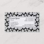 Centre Étiquette v5 - Motif feuille 02 - Blanc (Dos)