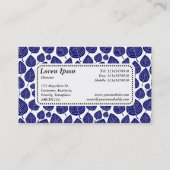 Centre Étiquette v5 - Motif feuille 02 - Deep Navy (Dos)