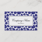 Centre Étiquette v5 - Motif feuille 02 - Deep Navy (Devant)