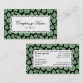 Centre Étiquette v5 - Motif feuille 02 - Vert défr (Devant / Derrière)