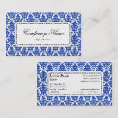 Centre Étiquette v5 - Navy Damask (Devant / Derrière)