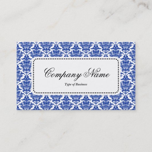 Centre Étiquette v5 - Navy Damask (Devant)