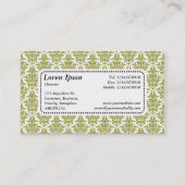 Centre Étiquette v5 - Olive Damask (Dos)
