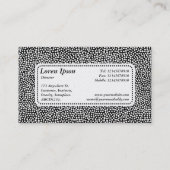 Centre Étiquette v5 - Points aléatoires - Blanc su (Dos)