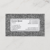 Centre Étiquette v5 - Points aléatoires - Blanc su (Dos)