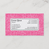 Centre Étiquette v5 - Points aléatoires - Neon Red (Dos)