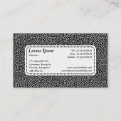 Centre Étiquette v5 - Points aléatoires - Noir sur (Dos)