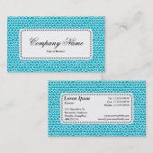 Centre Étiquette v5 - Wavy - Blanc sur Aqua Blue (Devant / Derrière)