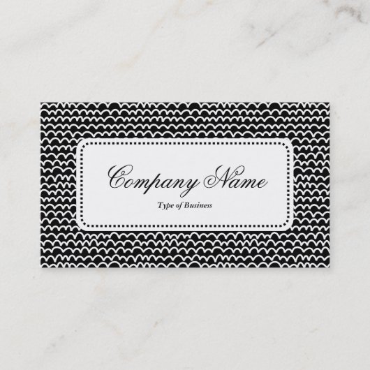 Centre Étiquette v5 - Wavy - Blanc sur noir (Devant)
