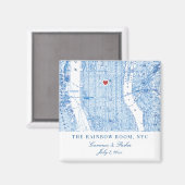 Centre Manhattan Destination Mariage Faveur Aimant (Recto/Verso)