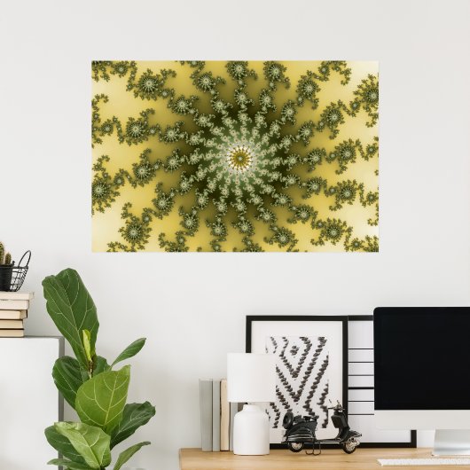 Centre Point - Affiche fractale (Bureau à domicile)