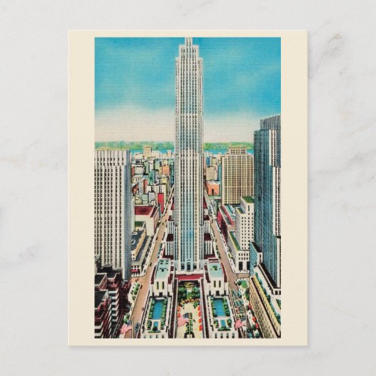 Centre Rockefeller NYC Carte Postale Ancienne (Devant)