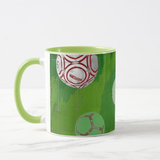 Centre Spot Soccer Field Art Mug Cup (Gauche)