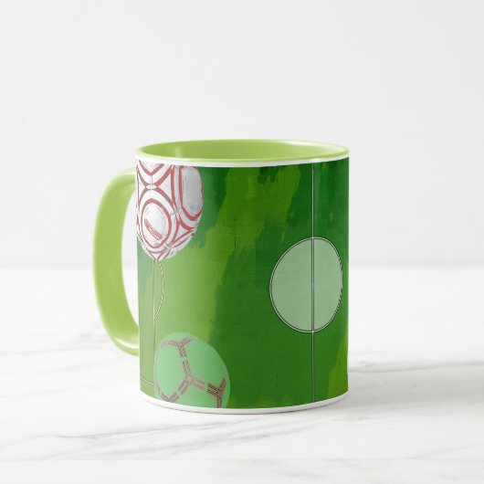 Centre Spot Soccer Field Art Mug Cup (Devant gauche)