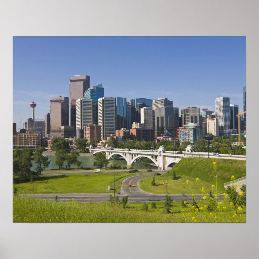 Centre St Bridge and Downtown Calgary, Alberta Poster (Voorkant)