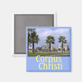 Centre-ville Corpus Christi Texas Souvenir Magnet (Recto/Verso)