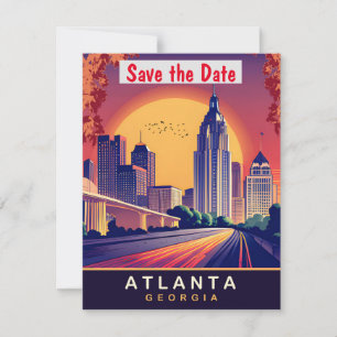 Centre-ville d'Atlanta, GA, Carte postale de voyag