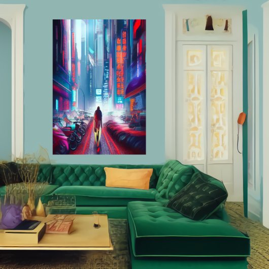 Centre-ville de Nova Civitas | AI Art Poster