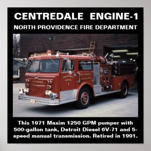 Centredale Engine-1 — Noord-Leveranciersdiale FD-a Poster