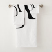 Centrifugecyclus: Abstract zwart-wit Bad Handdoek (Insitu)