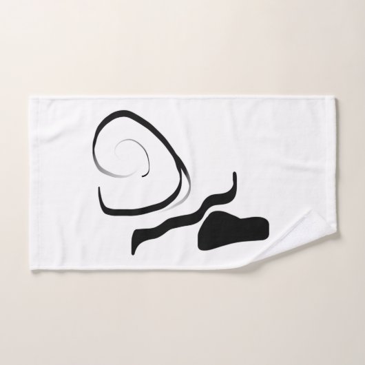 Centrifugecyclus: Abstract zwart-wit Bad Handdoek (Handdoek)