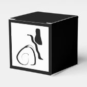 Centrifugecyclus: Abstract zwart-wit Bedankdoosjes (Voorkant Zijde)