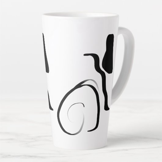 Centrifugecyclus: Abstract zwart-wit Latte Mok (Rechterhoek)