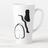 Centrifugecyclus: Abstract zwart-wit Latte Mok (Rechts)