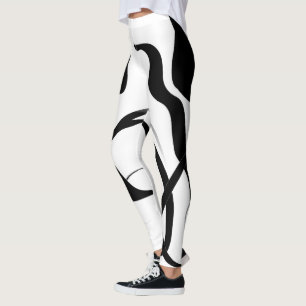 Centrifugecyclus: Abstract zwart-wit Leggings