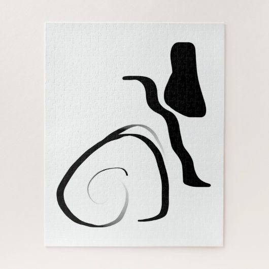 Centrifugecyclus: Abstract zwart-wit Legpuzzel (Verticaal)