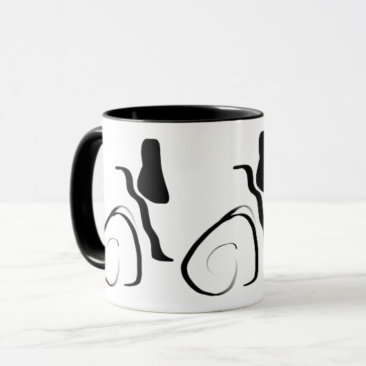 Centrifugecyclus: Abstract zwart-wit Mok (Voorkant links)