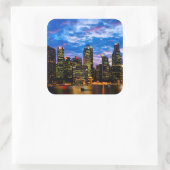 Centrum kern vierkante sticker (Tas)