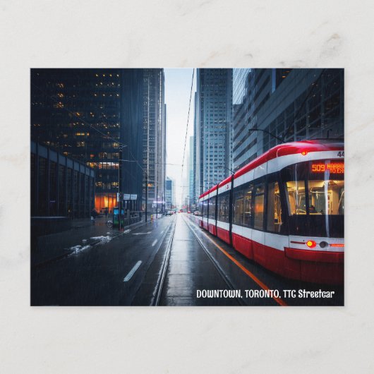 CENTRUM, TORONTO, TTC Streetcar Briefkaart (Voorkant)